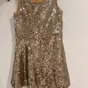 GAP Shimmering Gold Sequin Dress size 6-7